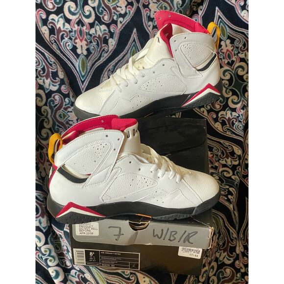 2006 Nike Air Jordan 7 Cardinal m8.5 w10 - Picture 2 of 8